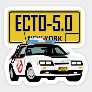 Ghostbusters Ecto-5.0 Mustang Foxbody Sticker